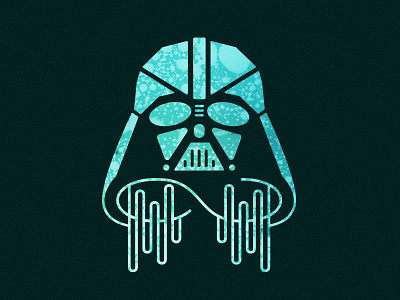 Darth Vader Head darthvader fun illustration starwars texture vector
