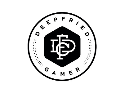 Deepfriedgamer Full Logo (full version) branding clean identity logo mark