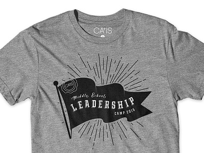 T-Shirt Design for a Leadership Camp camp flag leader leadership screenprint t shirt tee