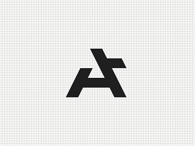 Logo concept (AT) grid sketch