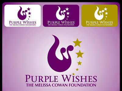 Purple Wishes embrace family stars swan swan logo taylored typography union vector wish