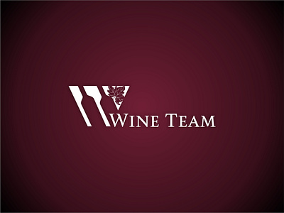 WineTeam bottles branding design grape grapes illustration leaf logo vector wine wine bottle