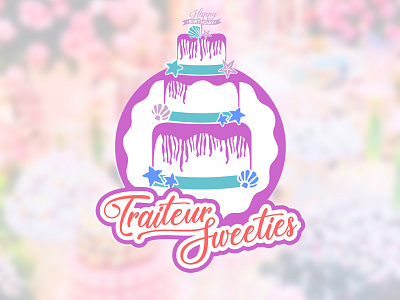 Traiteur Sweeties bakery birthday brand branding cake cake logo cupcake design france pastel reposteria vector