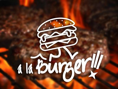 A la burger !!! branding burger design food logo mexico vector