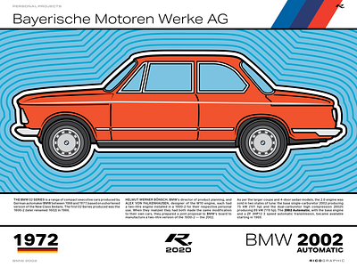 BMW 2002 (2020) automobile bmw branding design illustration poster typography vector