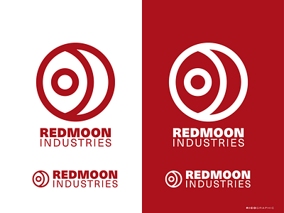 REDMOON INDUSTRIES branding corporate design icon identity illustration logo logomark mark minimalist symbol typography vector