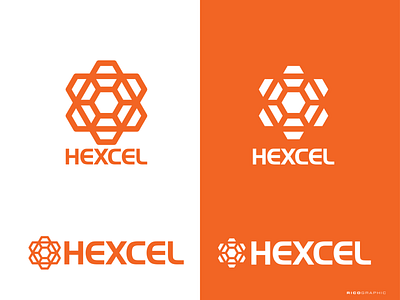 HEXCEL branding corporate design icon identity logo logomark mark minimal minimalist symbol typography vector