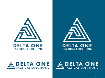 DELTA ONE TACTICAL SOLUTIONS branding corporate delta design firearms icon identity logo logomark mark minimal minimalist symbol tactical typography vector