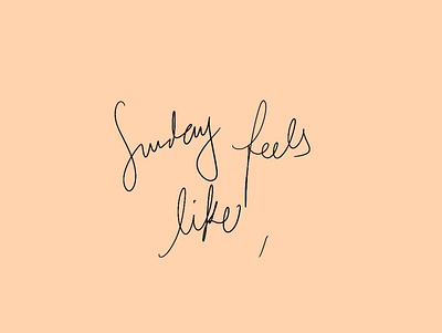 Logo Design: sundayfeelslike hand drawn handlettering handmade logo minimalist type typedesign