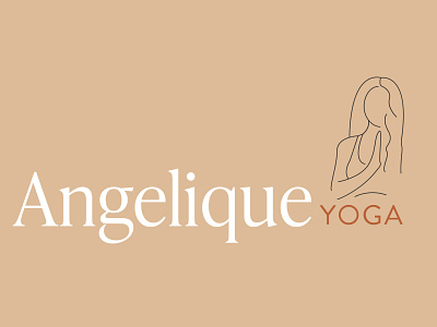 Logo Design for Angelique Yoga branding design flat icon icons illustration logo minimalist vector