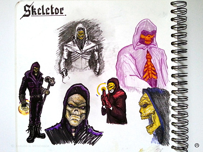 Skeletor Concepts character drawing illustration skeletor skulls