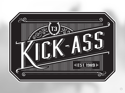 Kick Ass Belt Buckle belt buckle illustration orphans t3 type typography vector