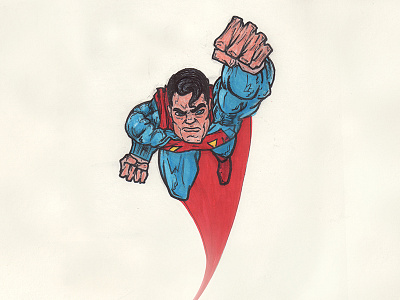 Superman character dc comics drawing illustration ink super hero superman