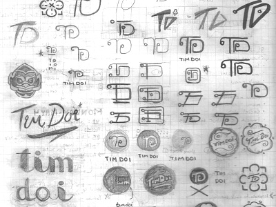 Brand Identity: Tim Doi Pt. 1 branding handlettering illustration logo restaurant sketch typography
