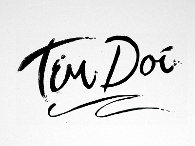 Brand Identity: Tim Doi Pt. 2 - Alternate branding brush hand drawn handlettering illustration ink logo script typography