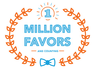 1 Million Favors crest data delivery favor graphs icons illustration infographic vector