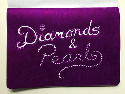 Diamonds & Pearls illustration lettering prince ripprince script type typography