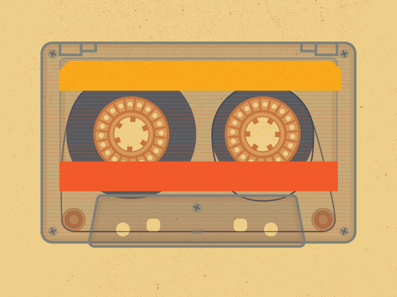 Mixtape: Dirrrty mixtape music cassette retro texture illustration