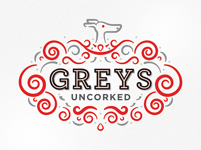 Greys Uncorked branding dogs drawing greyhound hand drawn illustration nonprofit packaging wine