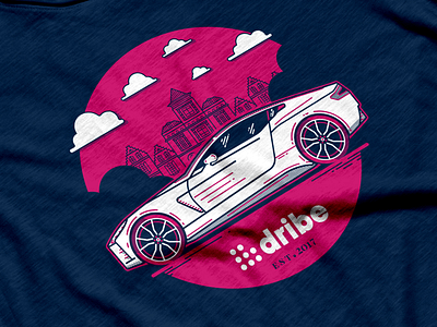 Dribe Shirt branding cars denmark illustration shirt vector