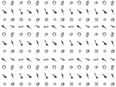 "Kitchen Confectionista" pattern ~ Mrs Baird's branding drawing illustration ink pattern