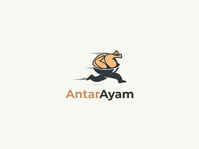 Ayam Antar (Chicken Meat Delivery) branding chicken delivery design food logo simple