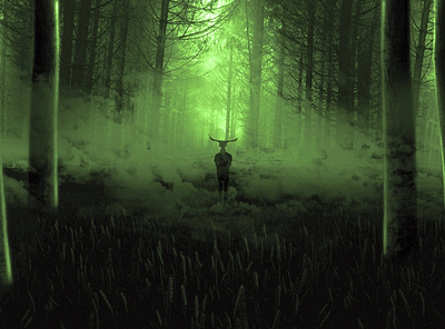 INTO THE WOODS art graphic design illustration