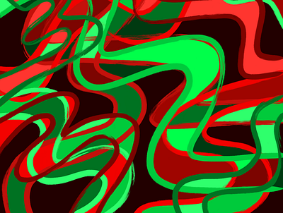 Now you see me, now you don’t bold color combination color design color palette color scheme design green illusion illustraion minimal procreate red