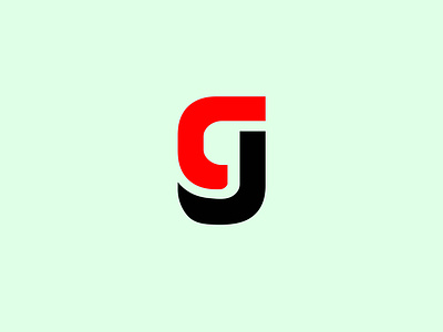 jc cj modern letter logo desgign