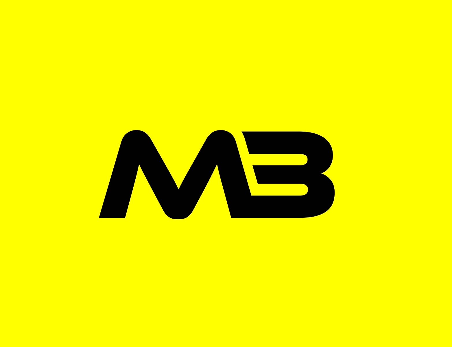 Mb logo monogram circle with piece ribbon style Vector Image