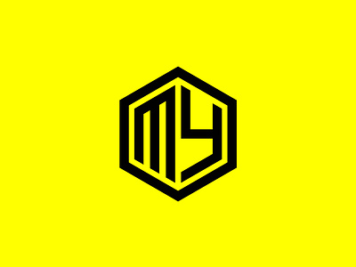 MY hexagon logo design