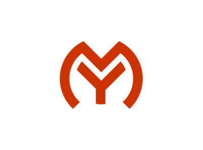 MY YM modern logo design