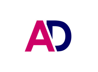 AD letter logo design
