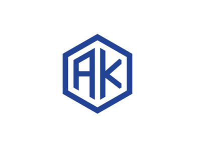 AK hexagon logo design