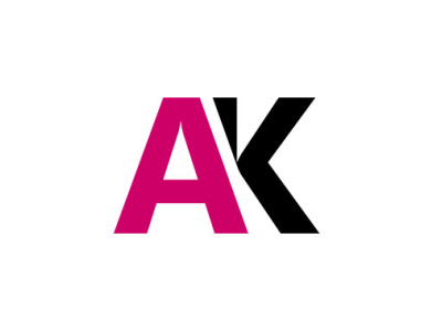 AK letter logo design