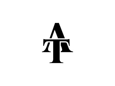 TA AT letter logo design