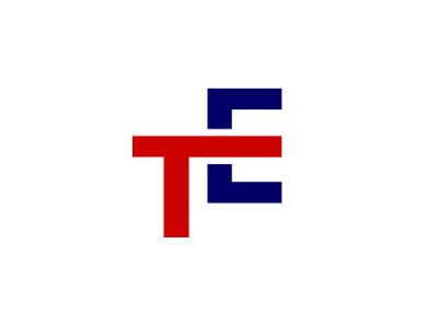 TE Letter logo design