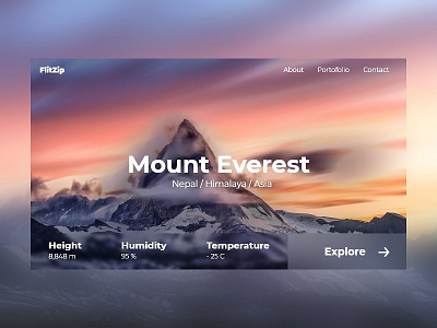 Mount Everest UI Design design illustration minimal ui uidesign ux web website