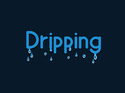 Dripping branding design flat logo minimal type typography vector