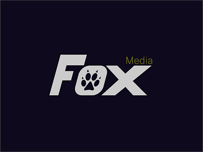 Fox Media branding design logo minimalist modern simple type typography vector