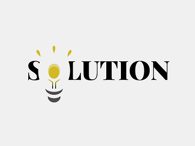 Solution branding design logo minimal type typography vector