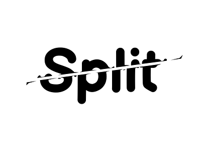 Split branding design logo minimal type typography vector