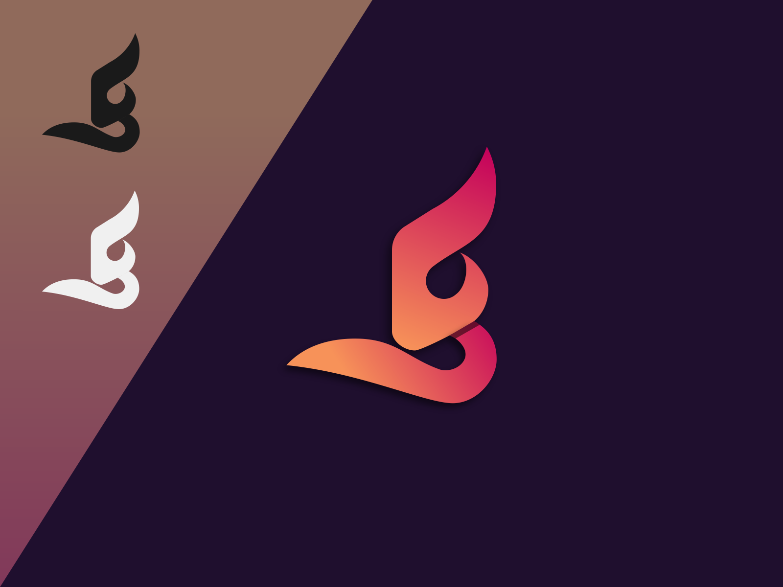 Unique Letter B by Muzulan on Dribbble