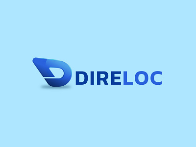 DireLoc 3d art blue branding creative design flat icon identity logo logo mark minimal modern technology type unique