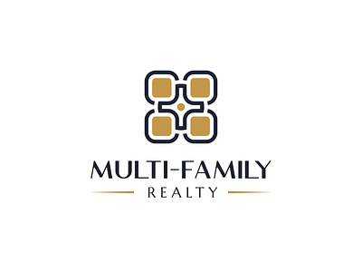 Multi-Family Realty art branding company corporate creative design graphic design identity illustration logo minimal modern realestate typo unique