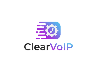 ClearVoIP art branding business creative design gradient graphic design identity illustration logo minimal modern services technology typography unique