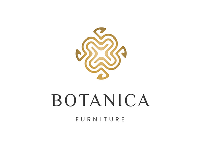 Botanica Furniture abstract art branding busines company creative design elegant furniture graphic design illustration logo logo design mark minimal modern type unique vector