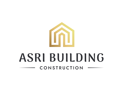 Asri Building Construction abstract art branding building construction creative design elegant graphic design house identity illustration logo logo design mark minimal modern type unique vector