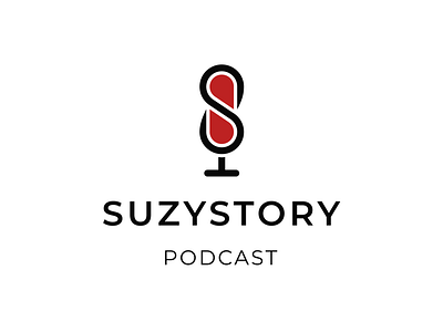 Suzystory Podcast art branding creative design designer graphic design identity illustration lettering logo logo design mark minimal modern podcast unique vector