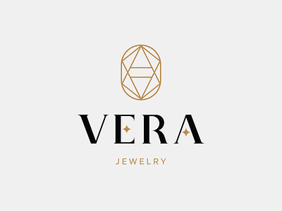 Vera Jewelry abstract art branding creative design designer elegant graphic design identity illustration jewelry logo logo design logo designer luxury mark minimal modern unique vector